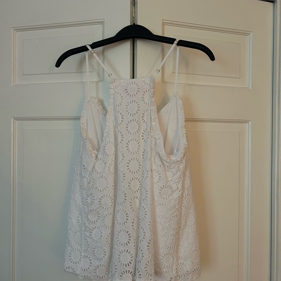 Lilly Pulitzer Cream Floral Lace Dusk Top - Picture 4 of 4